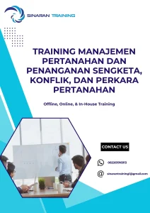 pelatihan MANAJEMEN PERTANAHAN DAN PENANGANAN SENGKETA, KONFLIK, DAN PERKARA PERTANAHAN di jakarta