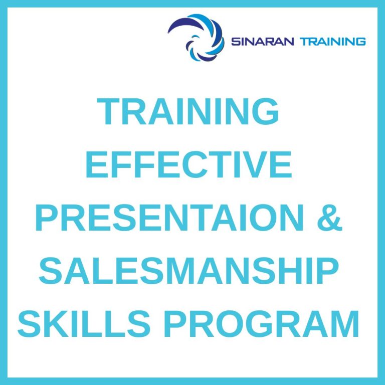 pelatihan EFFECTIVE PRESENTAION & SALESMANSHIP SKILLS PROGRAM online