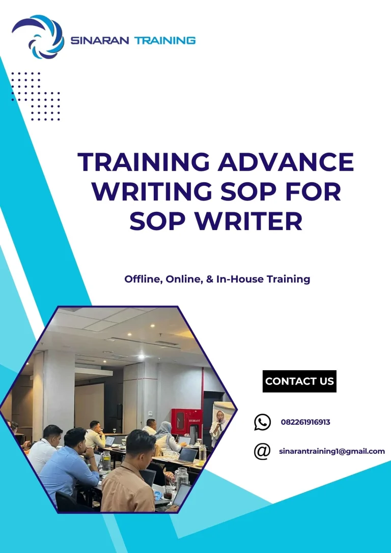 pelatihan ADVANCE WRITING SOP FOR SOP WRITER di jakarta