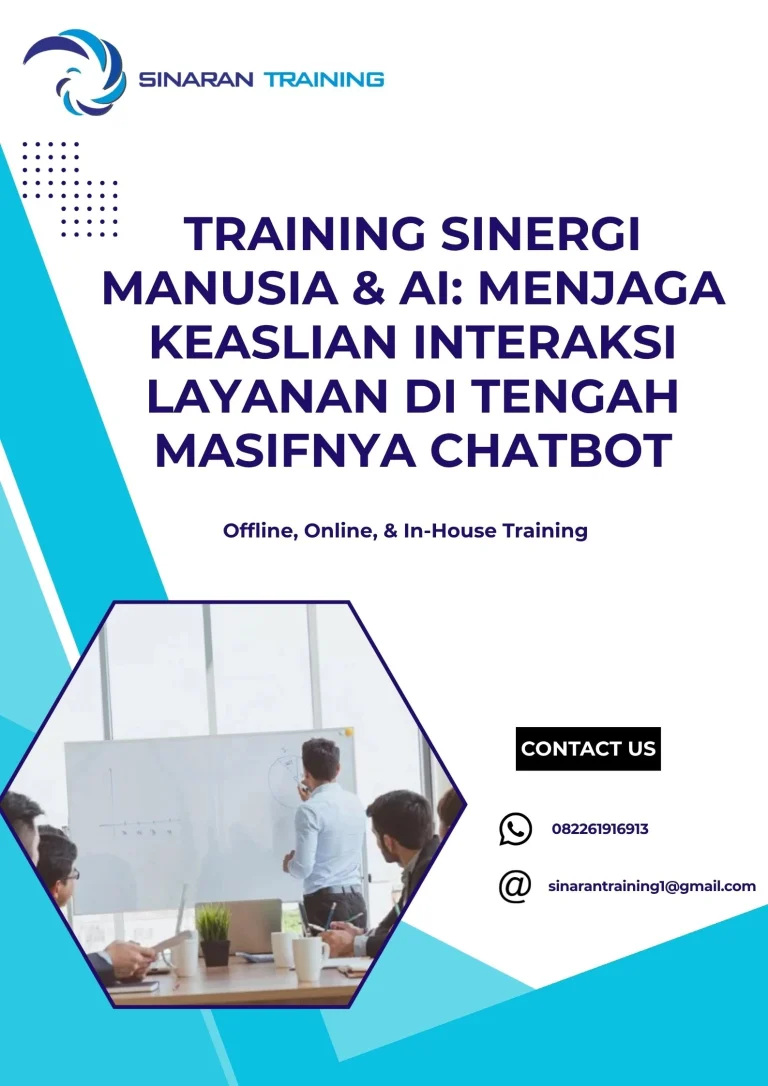 pelatihan SINERGI MANUSIA & AI: MENJAGA KEASLIAN INTERAKSI LAYANAN DI TENGAH MASIFNYA CHATBOT di jakarta