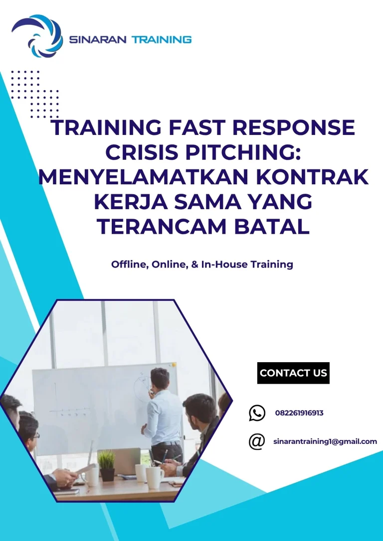 pelatihan FAST RESPONSE CRISIS PITCHING: MENYELAMATKAN KONTRAK KERJA SAMA YANG TERANCAM BATAL di jakarta